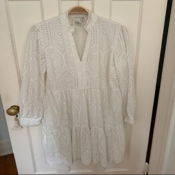 Yas white english lace dress size M - Picture 4 of 4